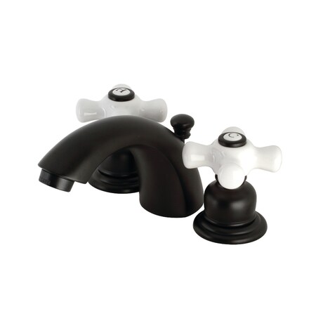 Kingston Brass KB950PX Mini-Widespread Bathroom Faucet with Retail Pop-Up, Matte Black KB950PX